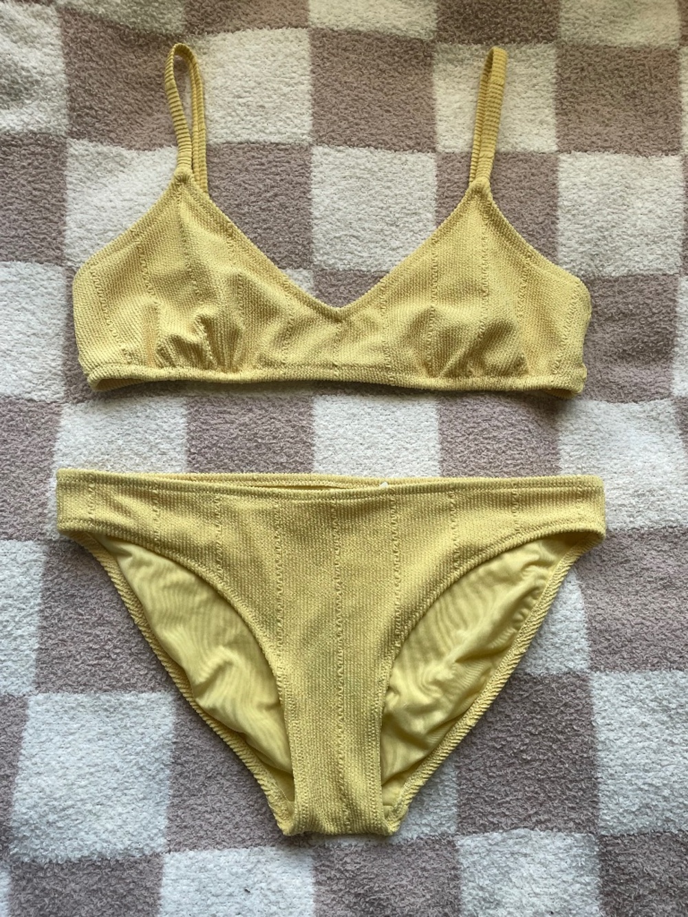 Butter Yellow Aerie Bikini Size Medium